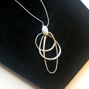 OPULENZA Sterling Geometric Shapes Long Neclace